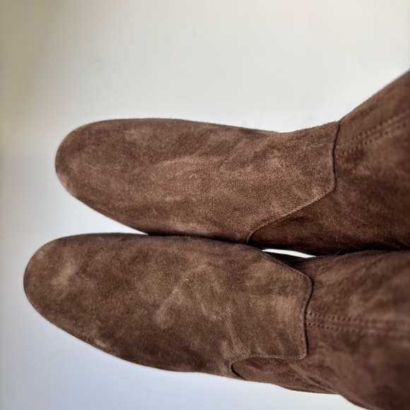 Stuart Weitzman TieLand Over The Knee Boots in Dark Brown Suede Sz 5 - Picture 10 of 11